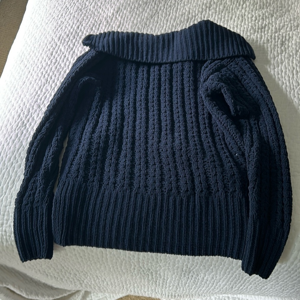 Navy blue quarter zip sweater - American Eagle - size xxs - Picture 5 of 5